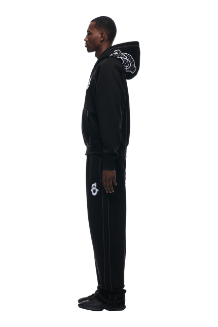 6PM Zip Schwarz Jogginganzug Icons 6PM Zip Schwarz Jogginganzug Icons