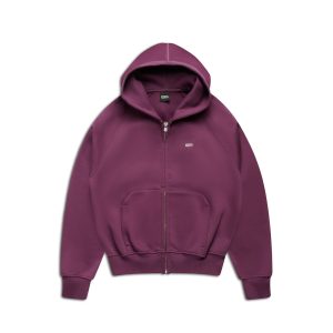 6PM ZIP PLUM HOODIE
